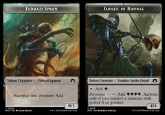 Eldrazi Spawn (2) // Fanatic of Rhonas (15) Token - Foil